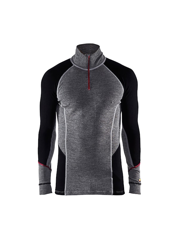 Underwear zip-neck top XWARM, 100% Merino
